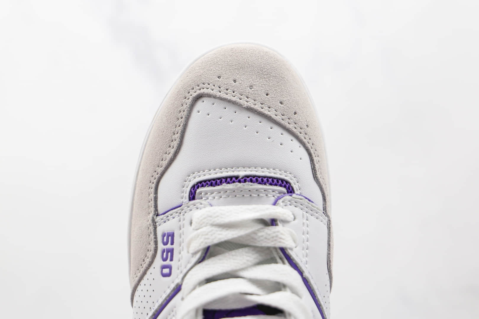 新百伦New Balance BB550纯原版本复古NB550白紫色板鞋原档案数据开发 货号：BB550WR1