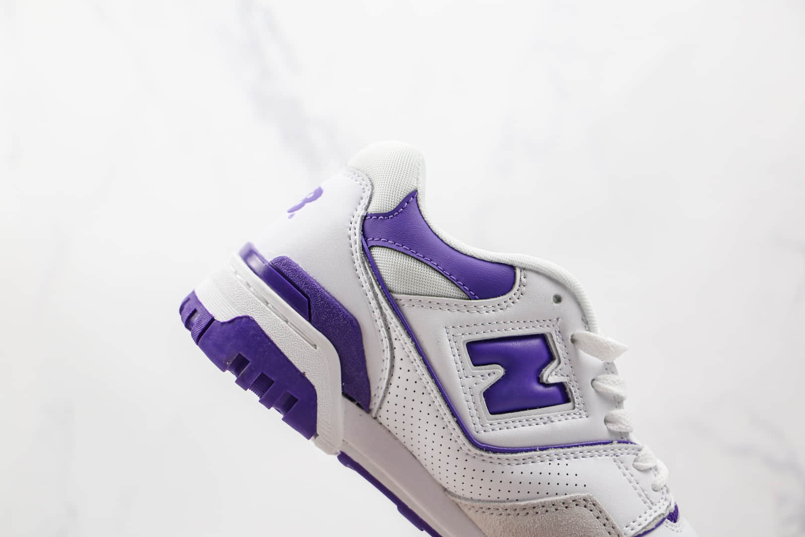 新百伦New Balance BB550纯原版本复古NB550白紫色板鞋原档案数据开发 货号：BB550WR1