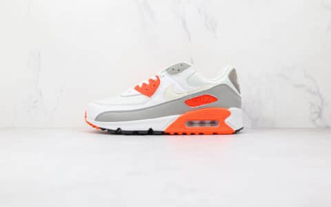 耐克Nike Air Max 90纯原版本白灰红色半掌气垫Max90气垫鞋原档案数据开发 货号：CT4352-103