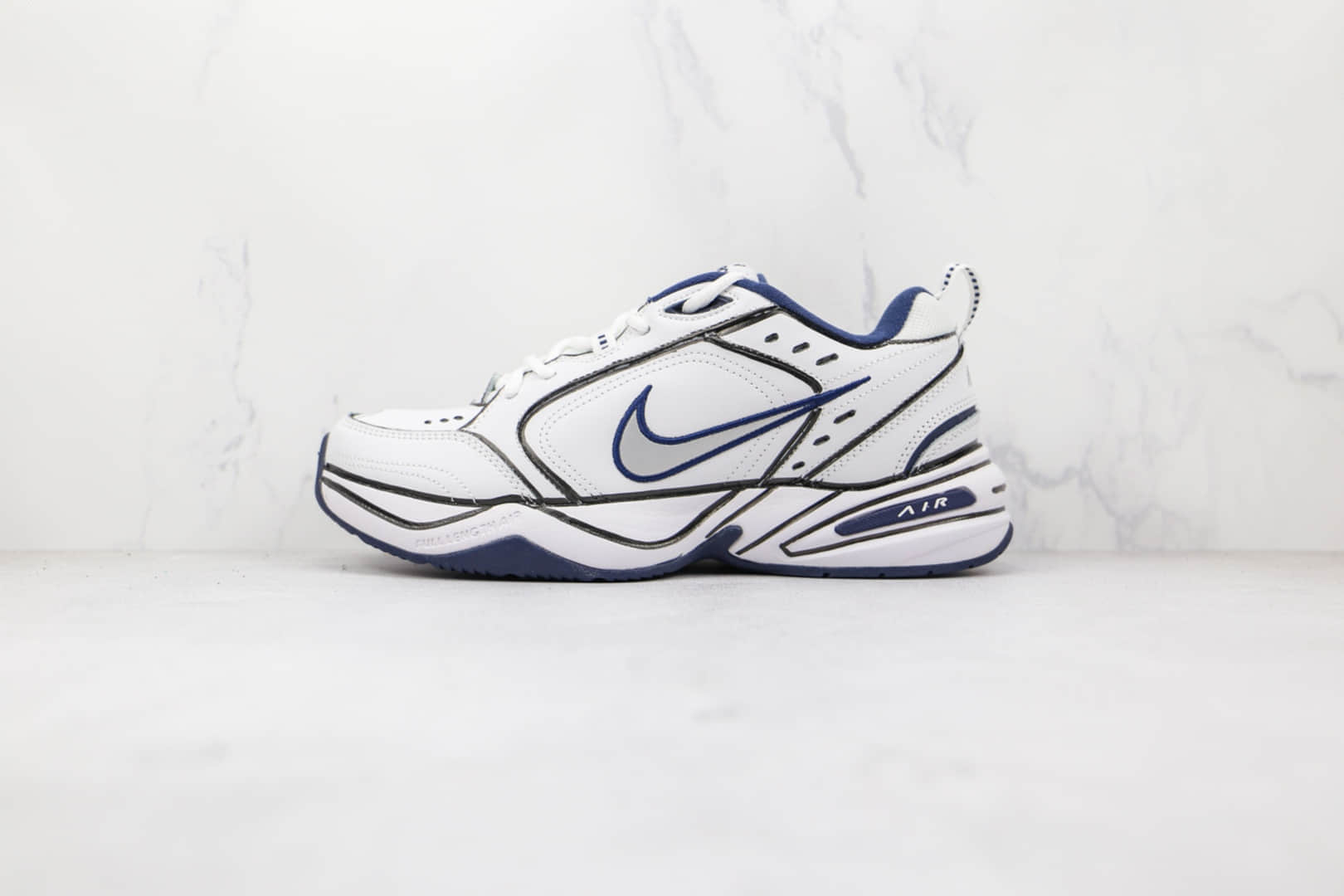 耐克Nike Air Monarch M2K纯原版本复古M2K白蓝色涂鸦老爹鞋原楦头纸板打造 货号：415445-102