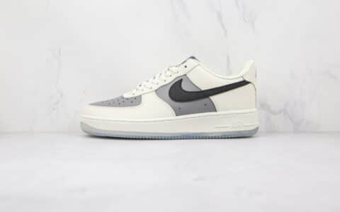 耐克Nike Air Force 1 Low纯原版本低帮空军一号白灰黑色透明底板鞋内置气垫 货号：DC1405-001