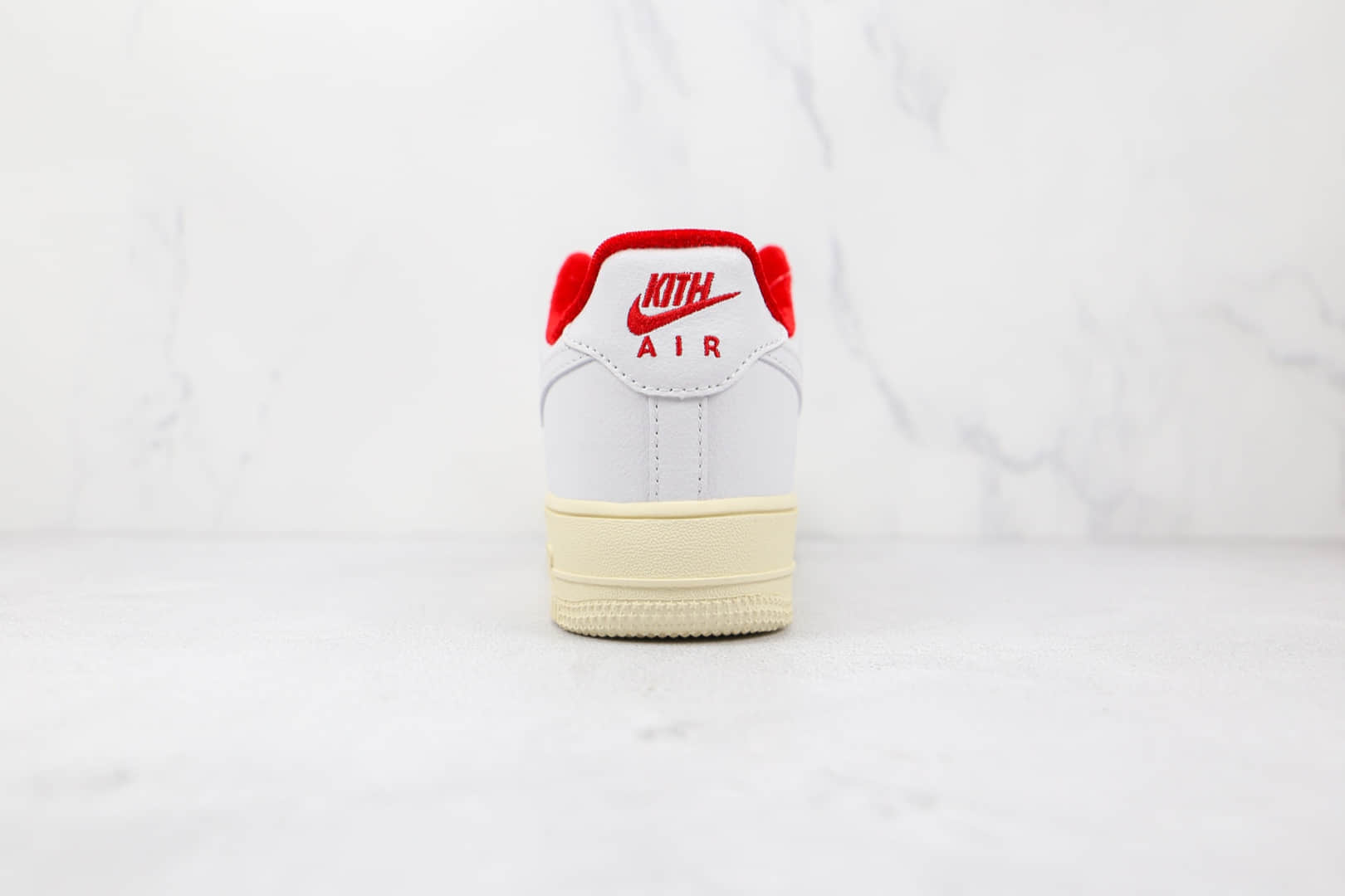 耐克Nike Air Force 1 Low x Kith联名款纯原版本低帮空军一号白红色板鞋内置气垫 货号：CZ7926-100