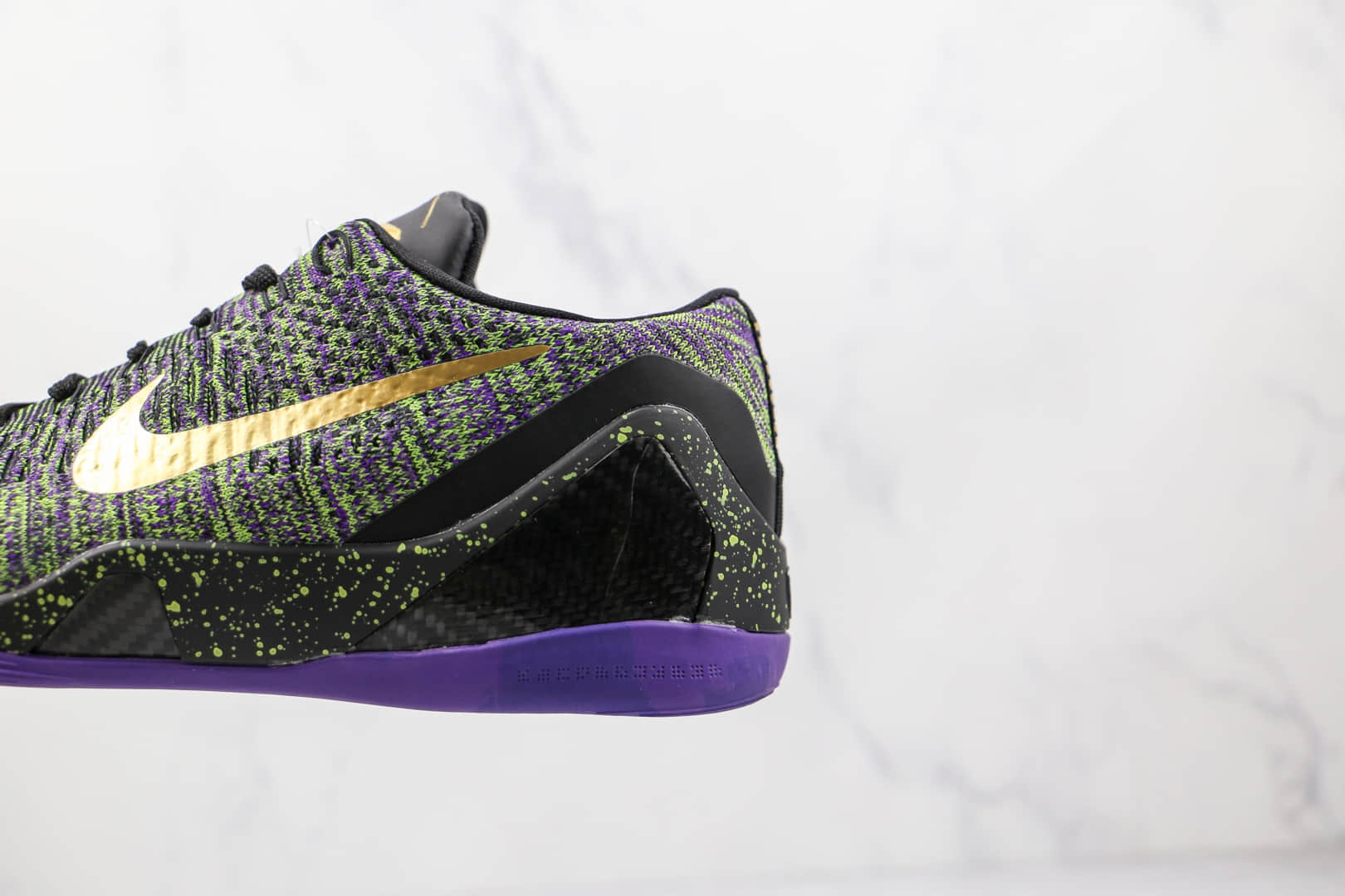 耐克Nike Kobe 9 Low Mamba Moment纯原版本科比9代黑绿紫曼巴时刻篮球鞋支持实战 货号：677992-998