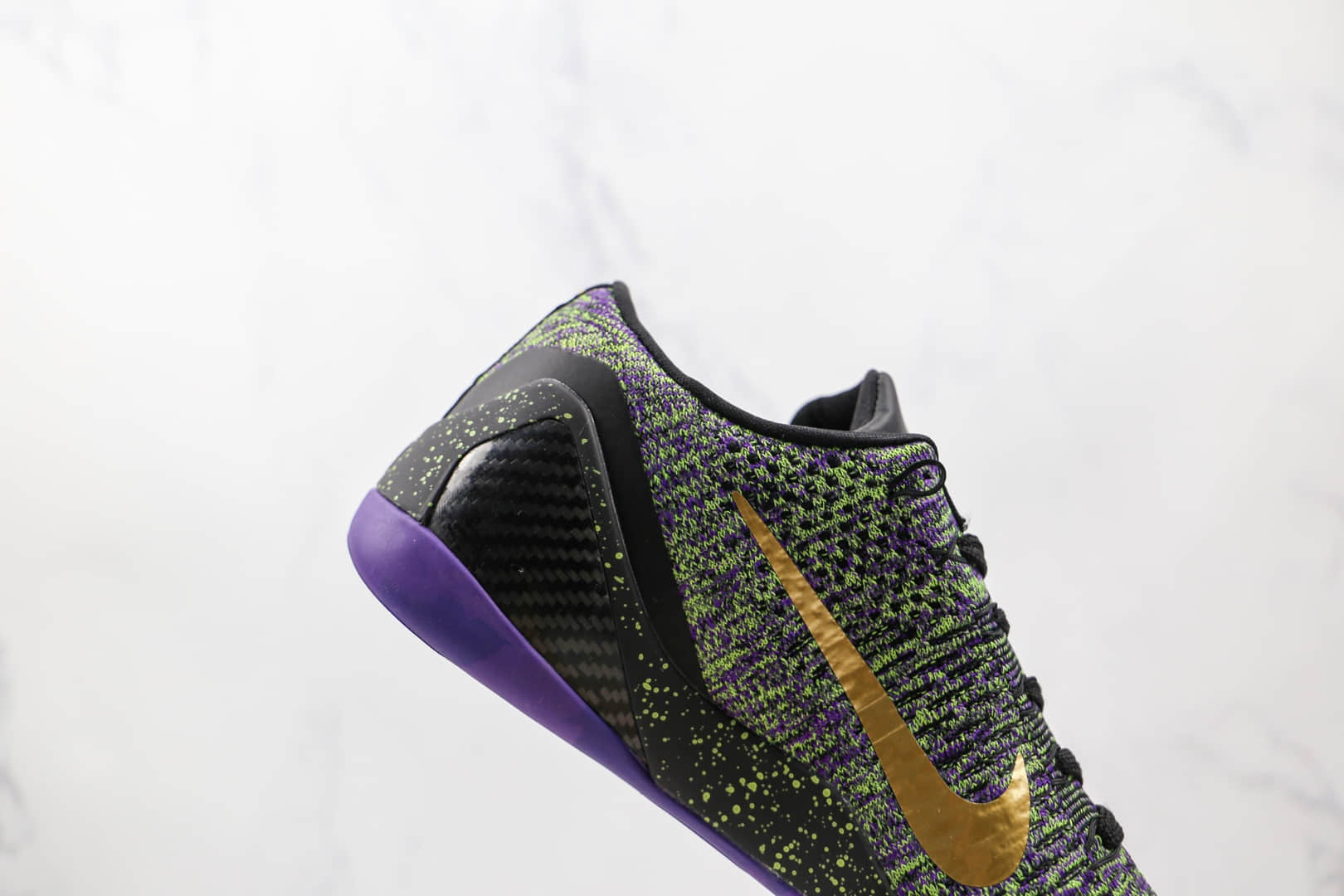 耐克Nike Kobe 9 Low Mamba Moment纯原版本科比9代黑绿紫曼巴时刻篮球鞋支持实战 货号：677992-998