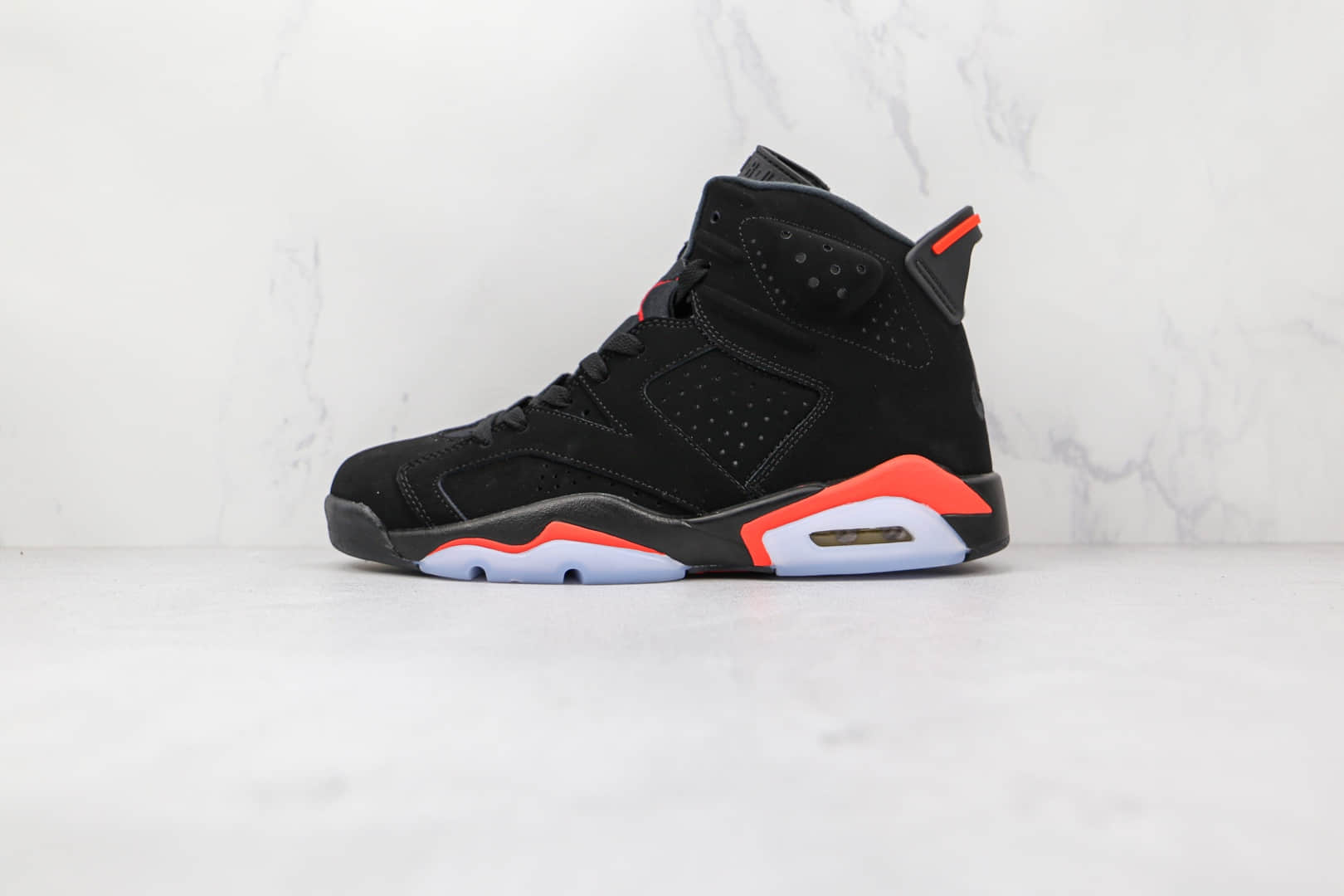 乔丹Air Jordan 6“Black Infrared”公司级版本乔6实战篮球鞋AJ6黑红红外线原厂纸板原楦头 货号：384664-060