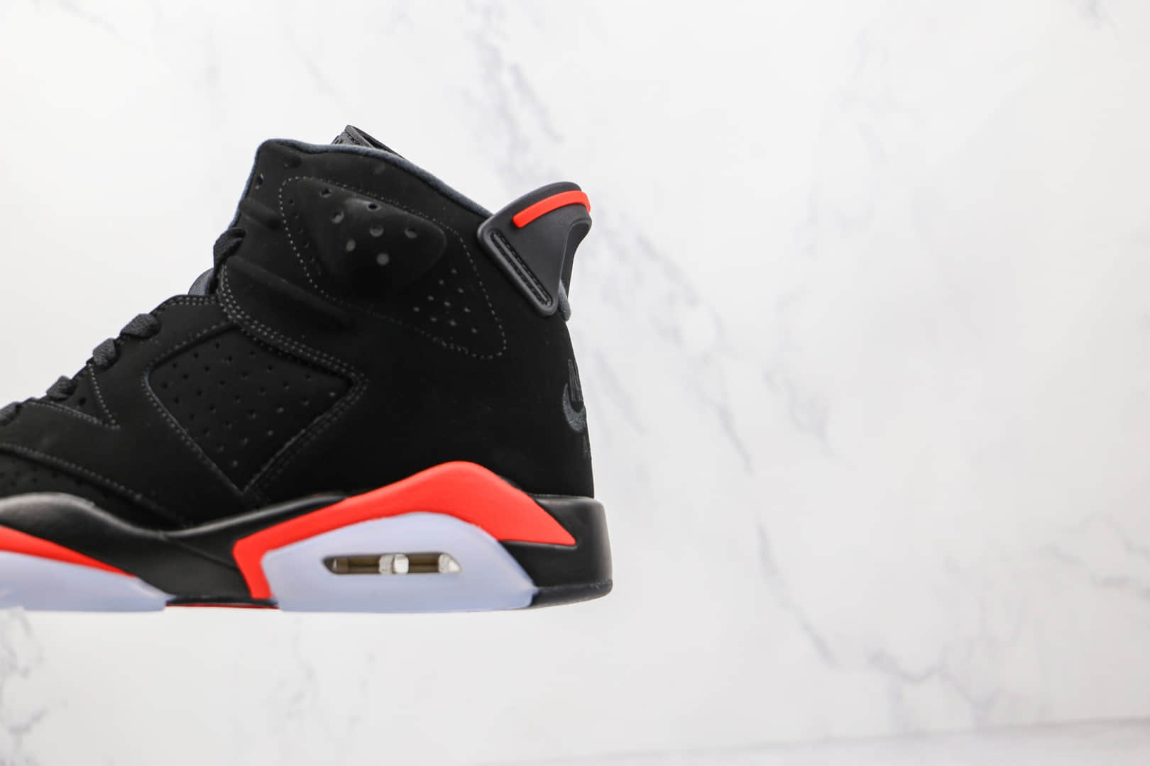 乔丹Air Jordan 6“Black Infrared”公司级版本乔6实战篮球鞋AJ6黑红红外线原厂纸板原楦头 货号：384664-060