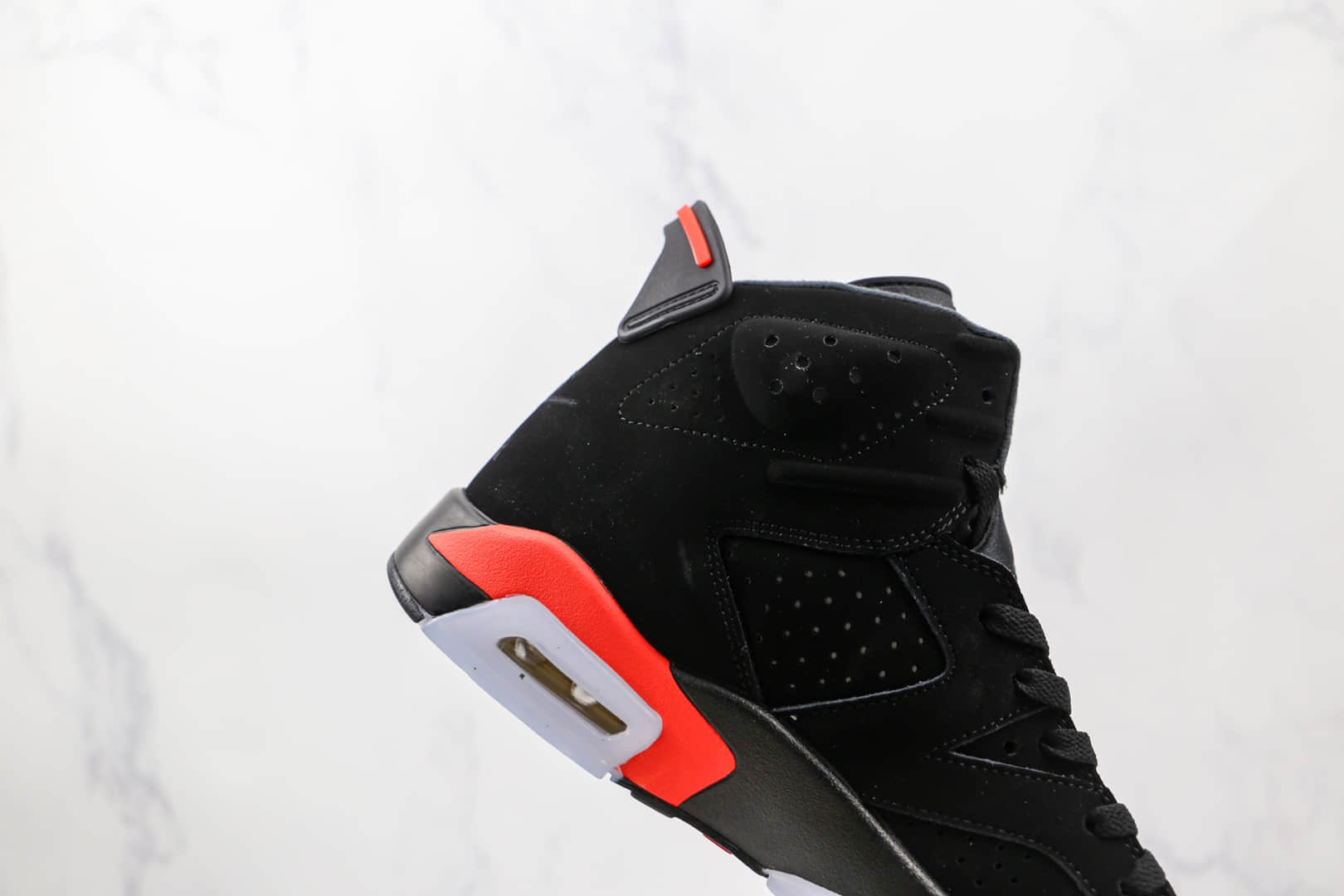 乔丹Air Jordan 6“Black Infrared”公司级版本乔6实战篮球鞋AJ6黑红红外线原厂纸板原楦头 货号：384664-060