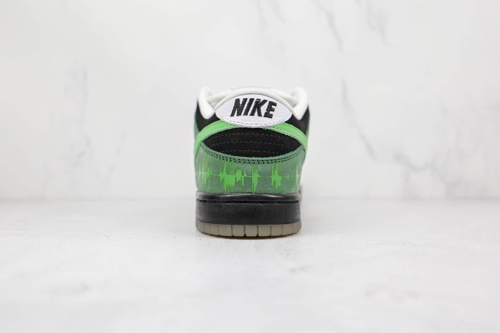 耐克Nike Dunk Low纯原版本低帮Dunk心电图白黑绿色原装头层打造 货号：313170-031