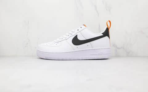 耐克Nike Air Force 1 Low '07纯原版本低帮空军一号白黑橙色压纹板鞋原楦头纸板打造 货号：DO6394-100