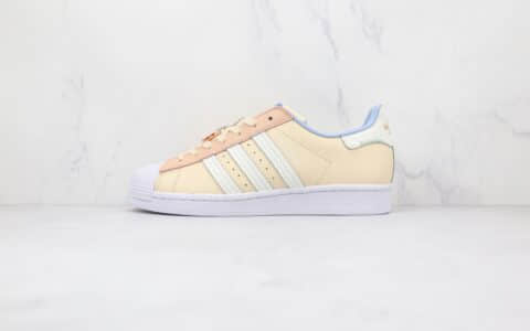 阿迪达斯Adidas Originals Superstars White Red Laceless纯原版本三叶草贝壳头米黄橙蓝色板鞋原楦头纸板打造 货号：GZ3414