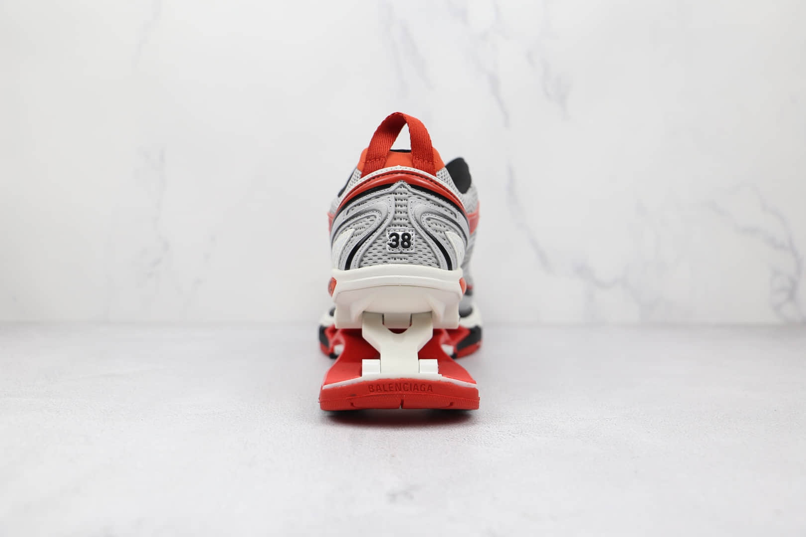 巴黎世家Balenciaga X-Pander纯原版本白红色弹簧鞋增高复古做旧老爹鞋原档案数据开发
