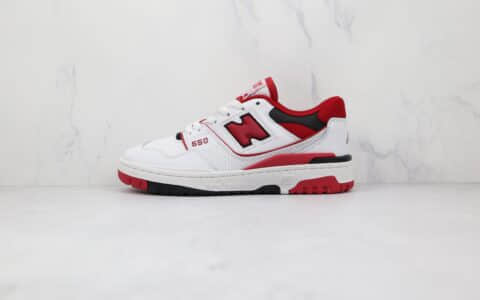 新百伦new balance 550纯原版本白红色复古慢跑鞋原楦头纸板打造 货号：BB550SE1