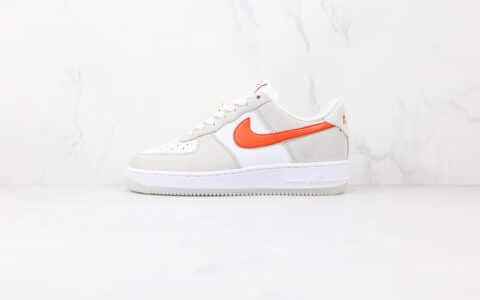 耐克Nike AIR FORCE 1‘07 SE纯原版本低帮空军一号米白橙色板鞋内置气垫 货号：DA8302-101