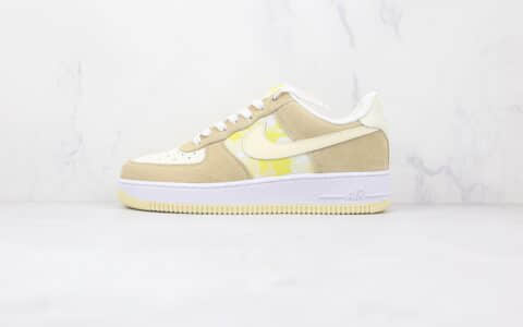 耐克Nike Air Force 1 Low纯原版本低帮空军一号柠檬卡其色板鞋内置气垫 货号：DM9476-700