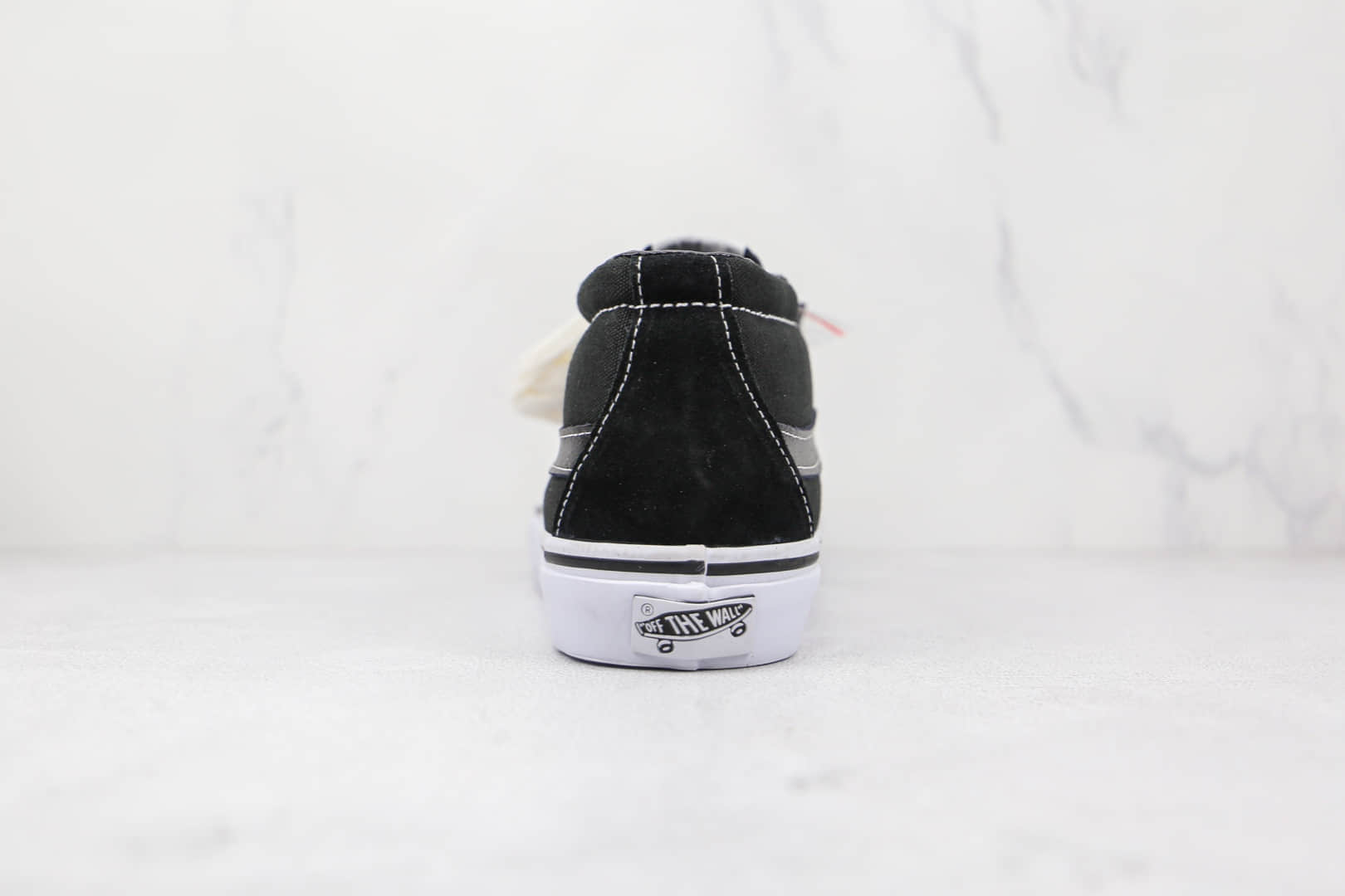 万斯Vans Sk8-Mid x JJJJound联名款公司级版本高帮黑色帆布鞋原楦头纸板打造原盒原标