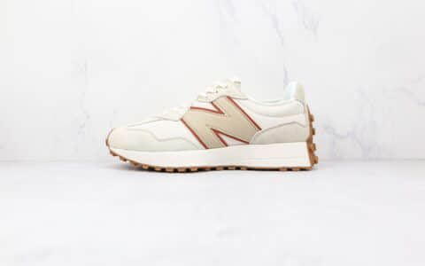 新百伦New Balance 327纯原版本皮面米白褐色NB327老爹鞋原楦头纸板打造 货号：WS327SA