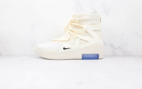 耐克Nike Air Fear of God 1 String The Question x FOG联名款纯原版本高帮网面白蓝淡蓝色拉链款高街鞋原盒原标原档案数据开发 货号：AR4237-100