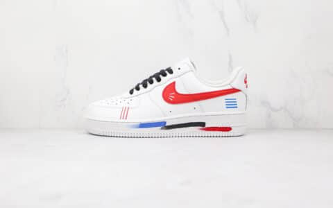 耐克Nike Air Force 1 Low纯原版本低帮空军一号白蓝红色涂鸦板鞋内置气垫 货号：CW2288-111