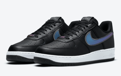 彩虹全息Swoosh！全新耐克AF1首度曝光！ 货号：DQ0812-001