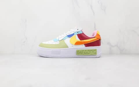 耐克Nike Air Force 1 Fontanka纯原版本低帮空军一号瑞亚彩色拼接板鞋内置气垫 货号：DO6719-100