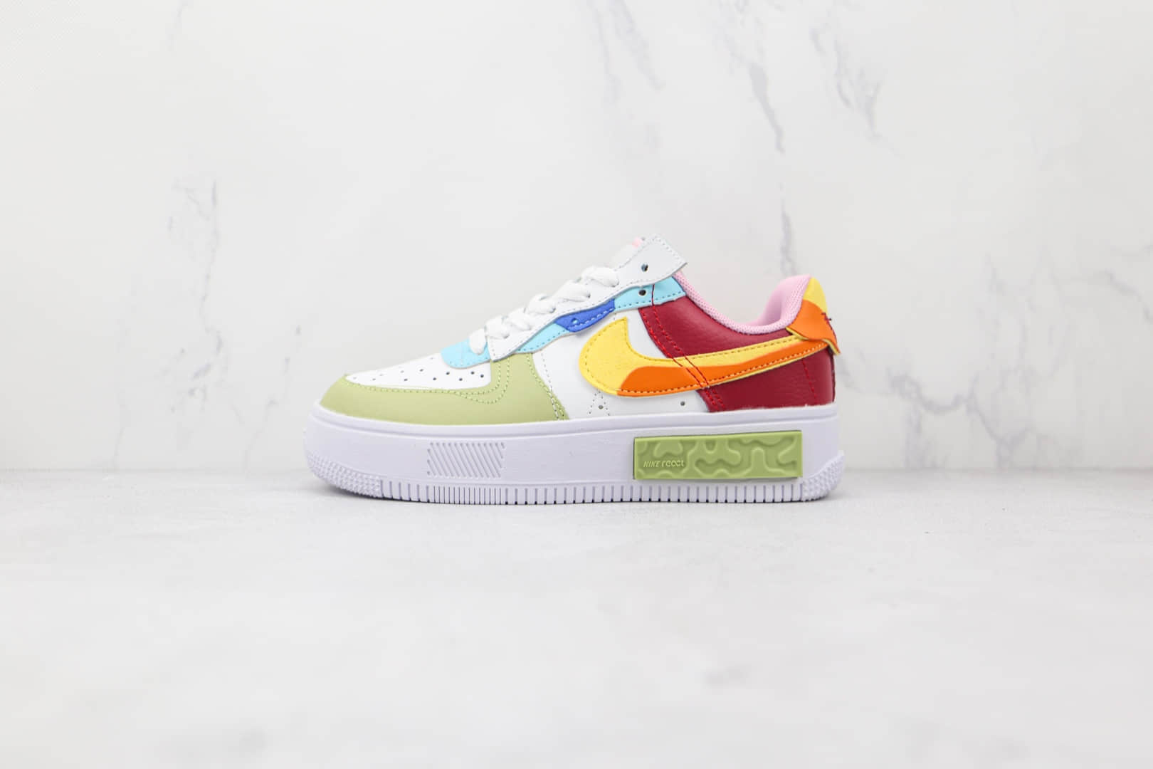 耐克Nike Air Force 1 Fontanka纯原版本低帮空军一号瑞亚彩色拼接板鞋内置气垫 货号：DO6719-100