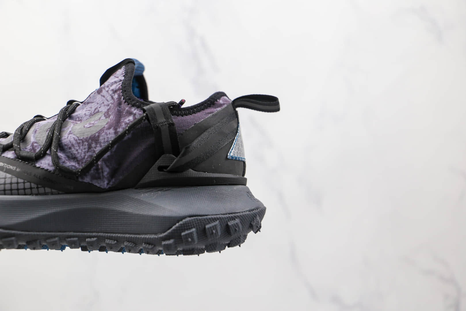 耐克Nike ACG Mountain Fly Low Fossil Stone纯原版本网状黑紫色ACG户外登山鞋原档案数据开发 货号：DC9660-001