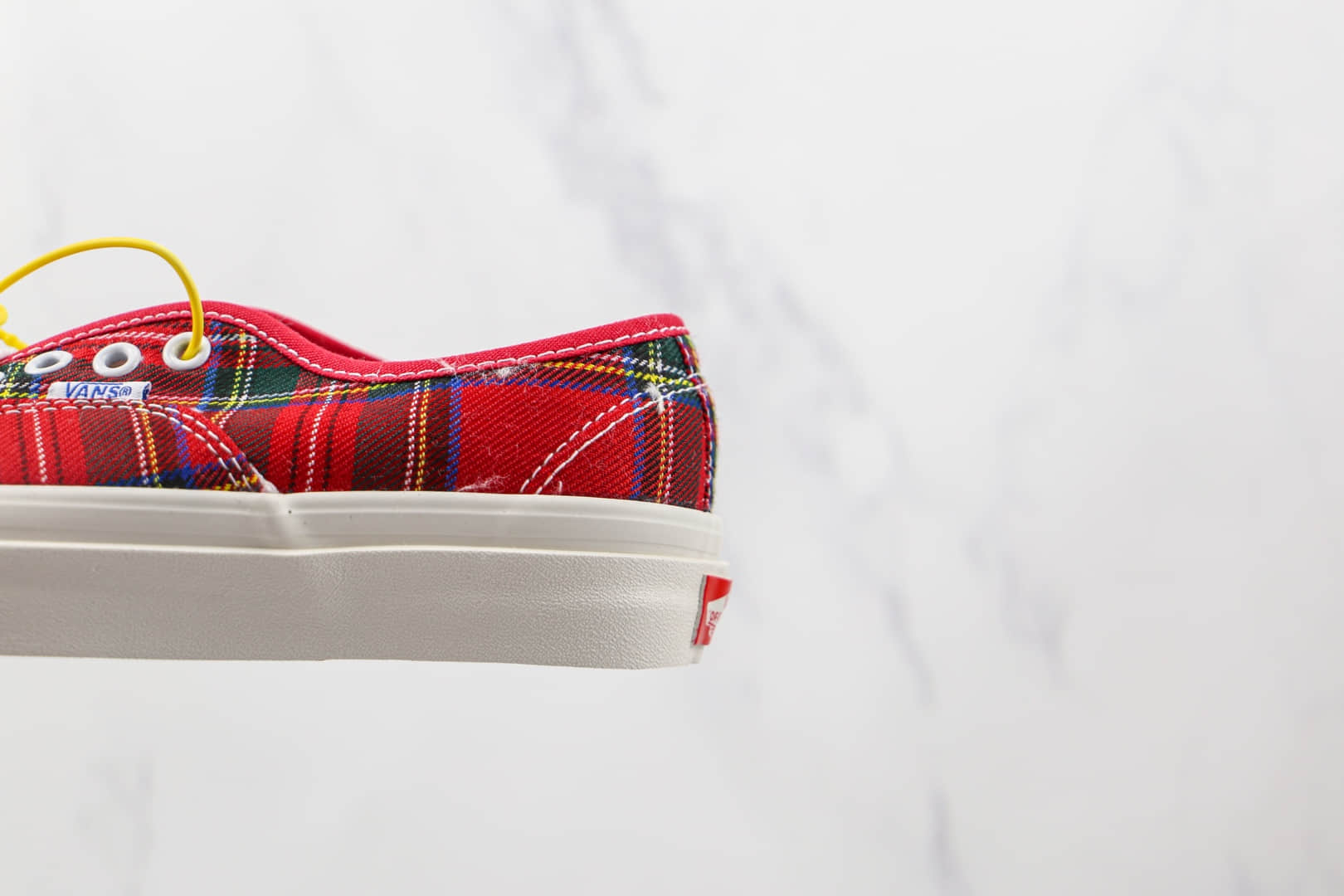 万斯Vans Authentic x Pendleton联名款公司级版本低帮格纹红色硫化帆布鞋原档案数据开发