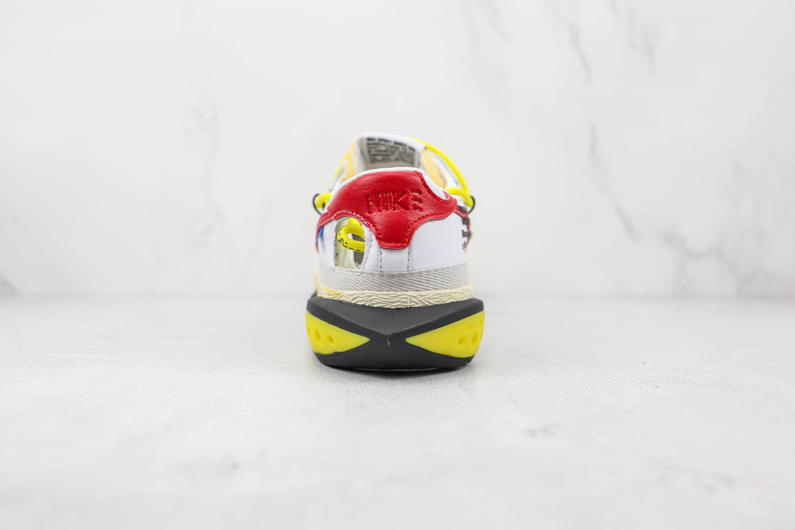 耐克Nike Blazer Low x Off-White联名款纯原版本白红黄绑带低帮开拓者板鞋原盒原标 货号：DH7863-100