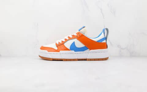 耐克Nike Dunk Low Disrupt纯原版本低帮SB DUNK解构橙蓝色板鞋原楦头纸板打造 货号：CK6654-104