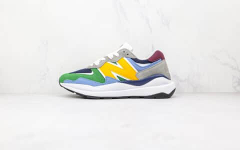 新百伦New Balance 5740纯原版本网面蓝绿藏青灰黄色彩色拼接NB5740复古老爹鞋原盒原标 货号：M5740GA