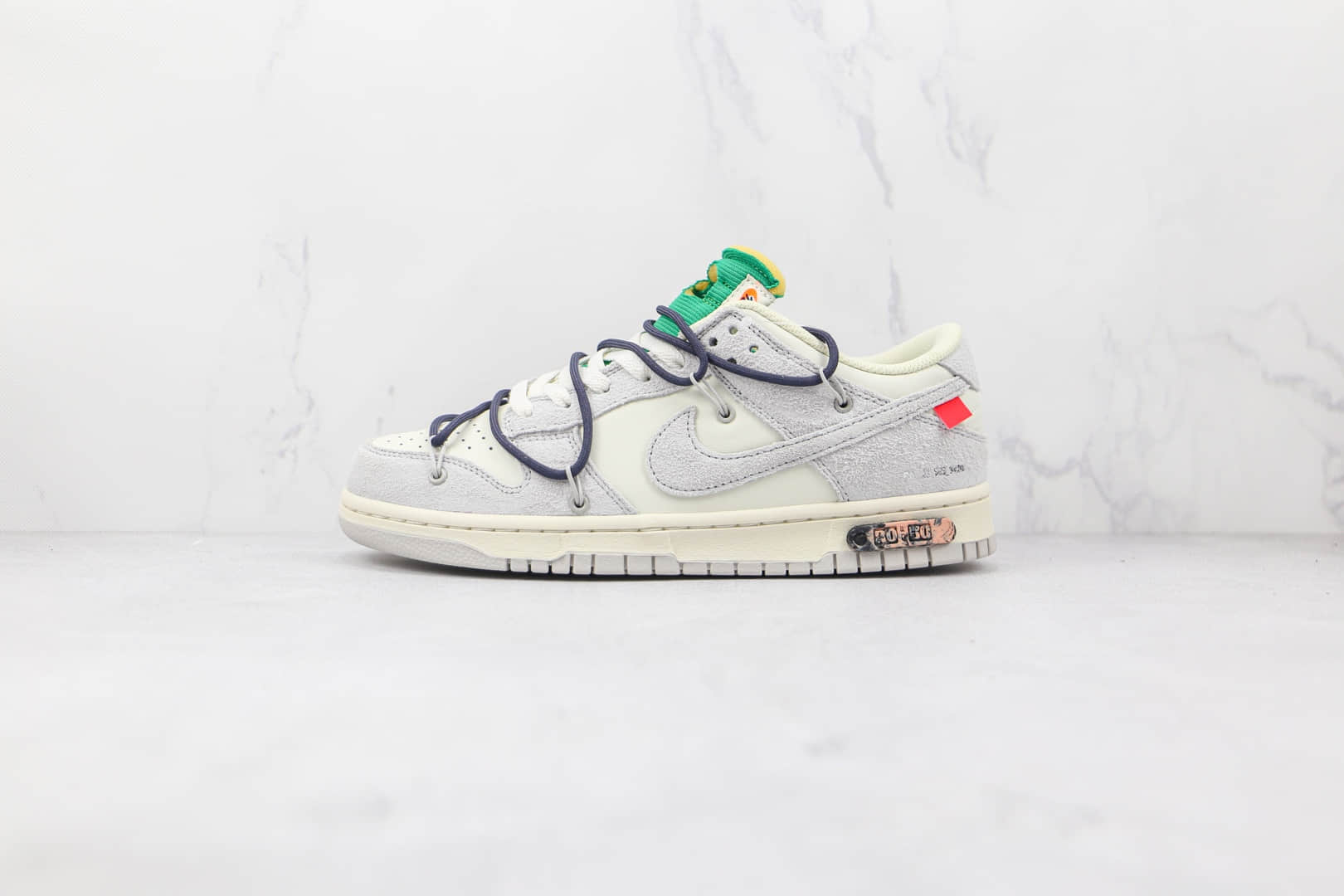 耐克Nike Dunk Low 50 x Off-White联名款纯原版本低帮OW DUNK灰白黑色板鞋原盒原标 货号：DJ0950-115