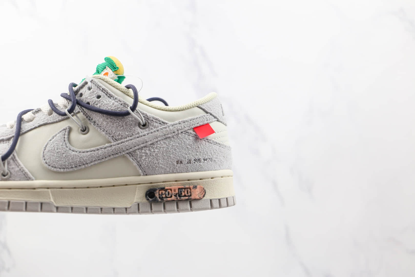 耐克Nike Dunk Low 50 x Off-White联名款纯原版本低帮OW DUNK灰白黑色板鞋原盒原标 货号：DJ0950-115