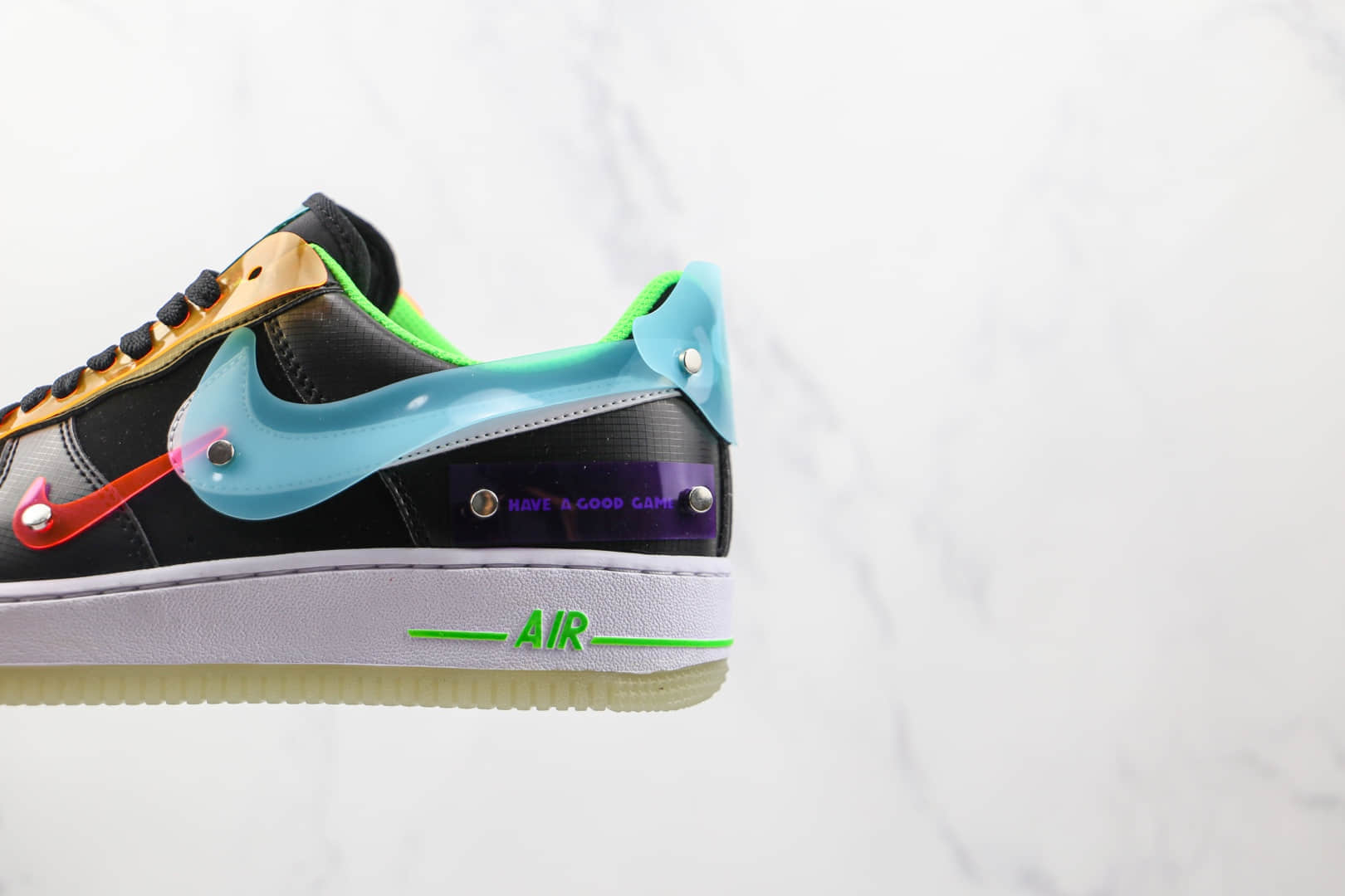 耐克Nike Air Force 1 Low Have A Good Game纯原版本低帮空军一号黑色夜光板鞋内置气垫 货号：DO7085-011