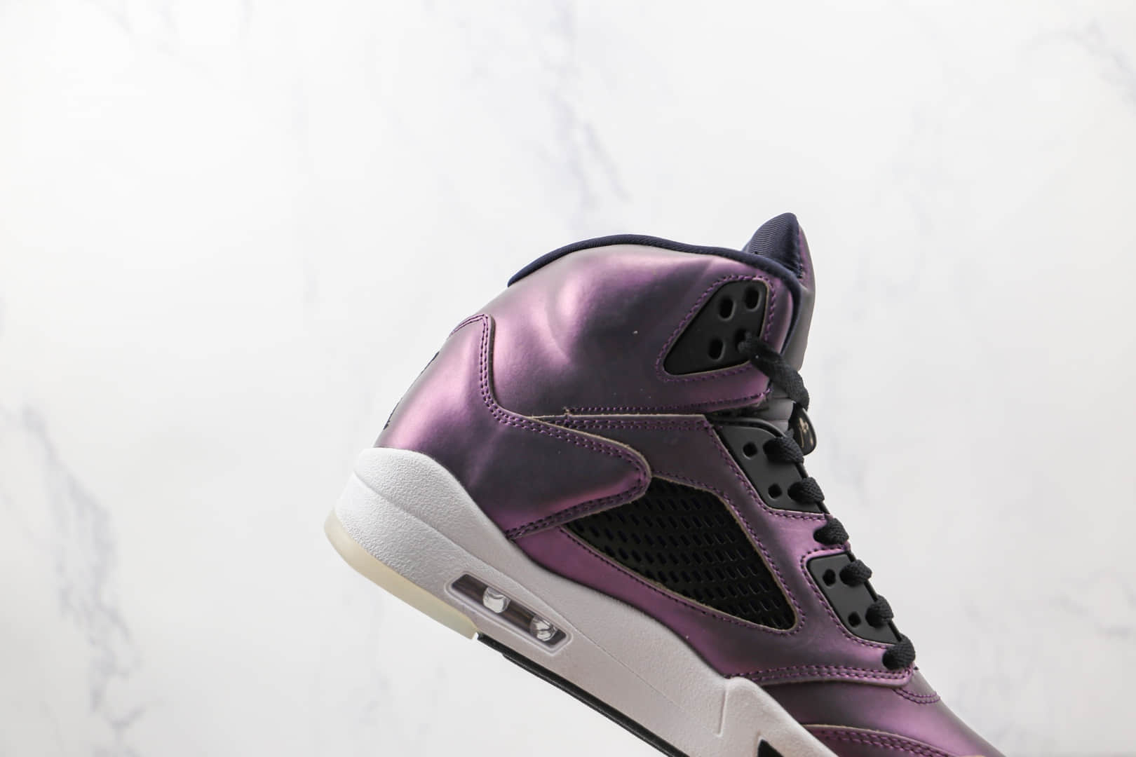 乔丹Air Jordan 5 WMNS Oil Grey纯原版本变色龙紫色AJ5篮球鞋原楦头纸板打造 货号：CD2722-001