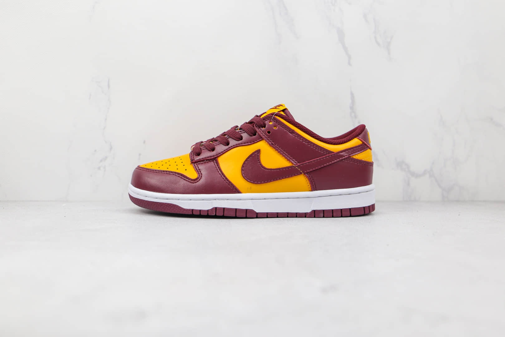 耐克Nike Dunk Low Midas Gold纯原版本低帮DUNK黄酒红色迈达斯黄金色板鞋原盒原标 货号：DD1391-701