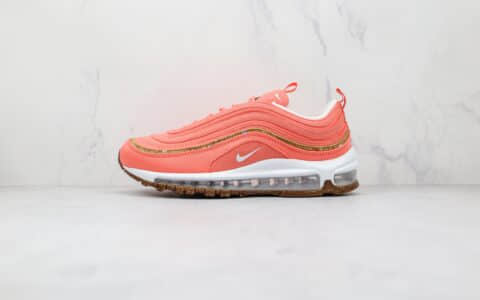 耐克Nike Air Max 97 Cork纯原版本子弹Max97珊瑚色气垫鞋原楦头纸板打造 货号：DC4012-800