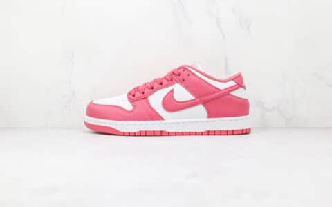 耐克Nike SB Dunk Low纯原版本低帮SB DUNK玫红色板鞋原档案数据开发 货号：DD1503-111