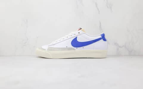 耐克NIKE Blazer LOW 77 VNTG纯原版本低帮开拓者白蓝色板鞋原楦头纸板打造 货号：DA6364-103