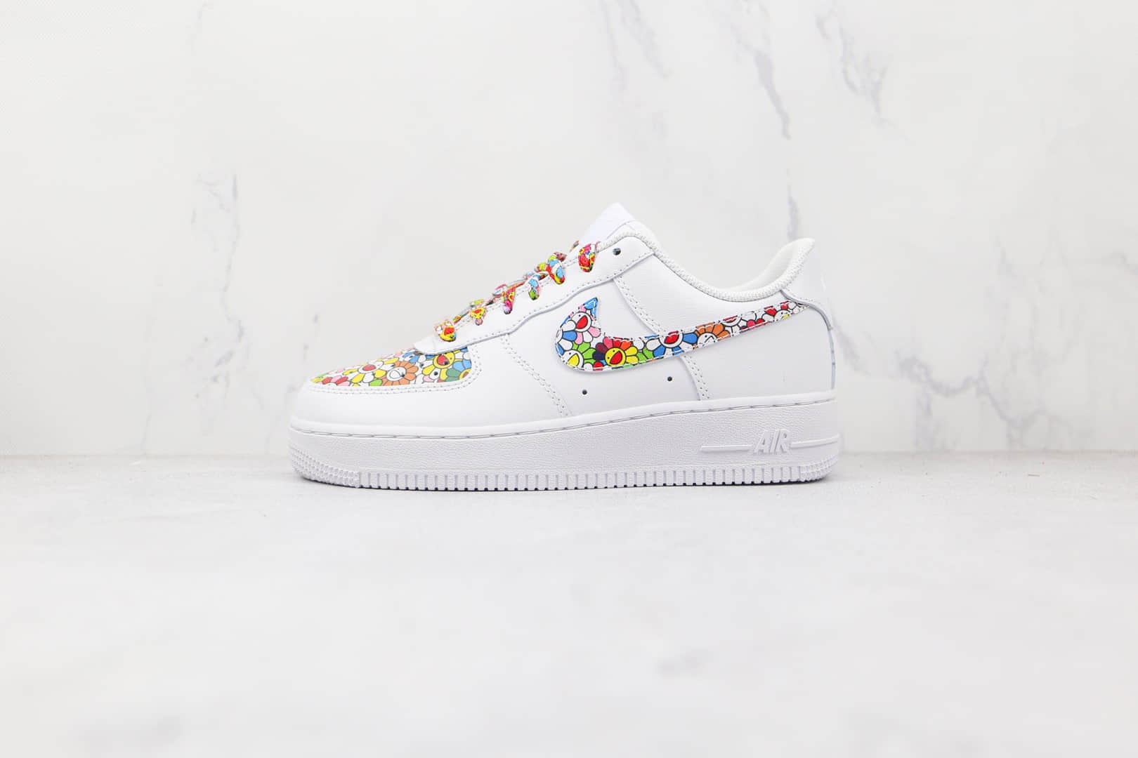 耐克Nike Air Force1'07纯原版本低帮空军一号花卉太阳花涂鸦板鞋内置气垫 货号：DD8959-100