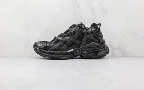 巴黎世家Balenciaga Runner纯原版本七代黑色复古做旧老爹鞋原档案数据开发原盒原标