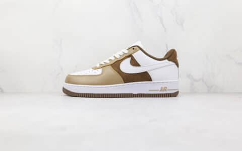 耐克Nike Air Force 1 cappuccino纯原版本低帮空军一号卡布奇诺拼色咖啡甜甜圈板鞋原盒原标 货号：CW2288-902