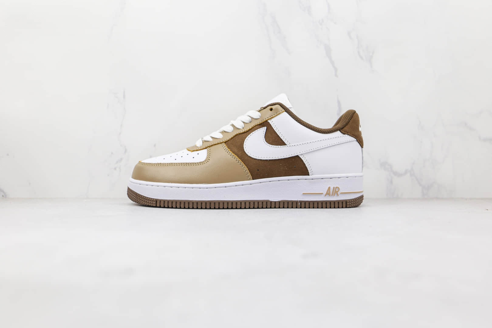 耐克Nike Air Force 1 cappuccino纯原版本低帮空军一号卡布奇诺拼色咖啡甜甜圈板鞋原盒原标 货号：CW2288-902