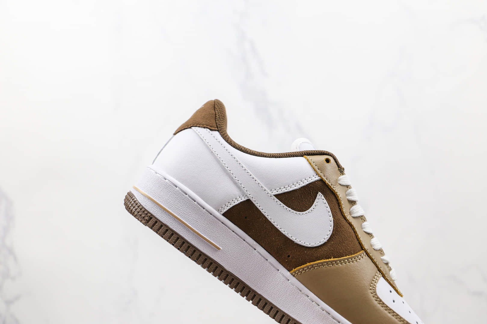 耐克Nike Air Force 1 cappuccino纯原版本低帮空军一号卡布奇诺拼色咖啡甜甜圈板鞋原盒原标 货号：CW2288-902