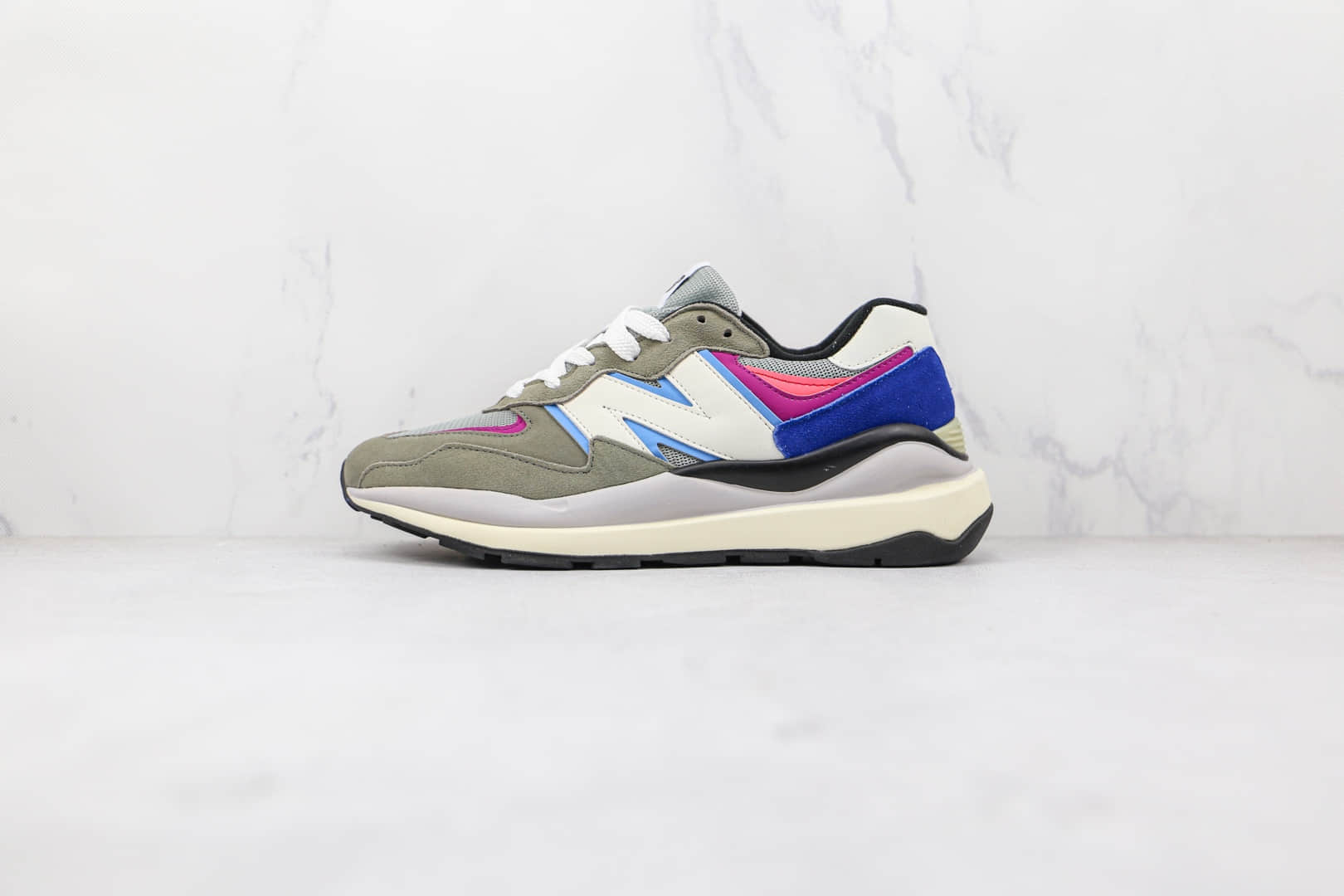 新百伦New Balance 5740纯原版本网面灰蓝粉色拼接NB5740复古老爹鞋原楦头纸板打造 货号：M5740DD1