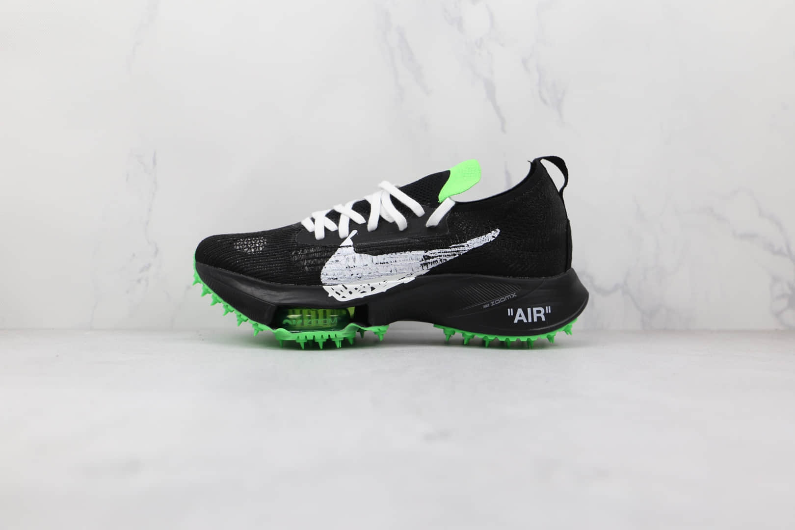 耐克Nike Air Zoom Tempo NEXT% x Off White联名款纯原版本黑绿色钉 