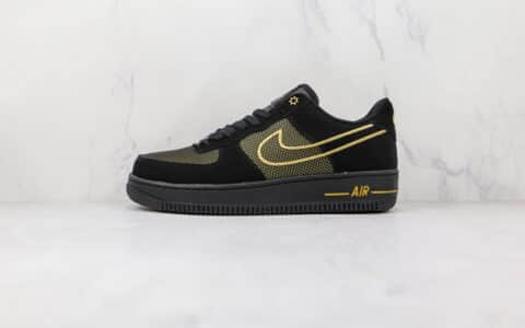 耐克Nike Air Force 1 Low Legendary纯原版本低帮空军一号网面黑金色板鞋内置气垫 货号：DM8077-001