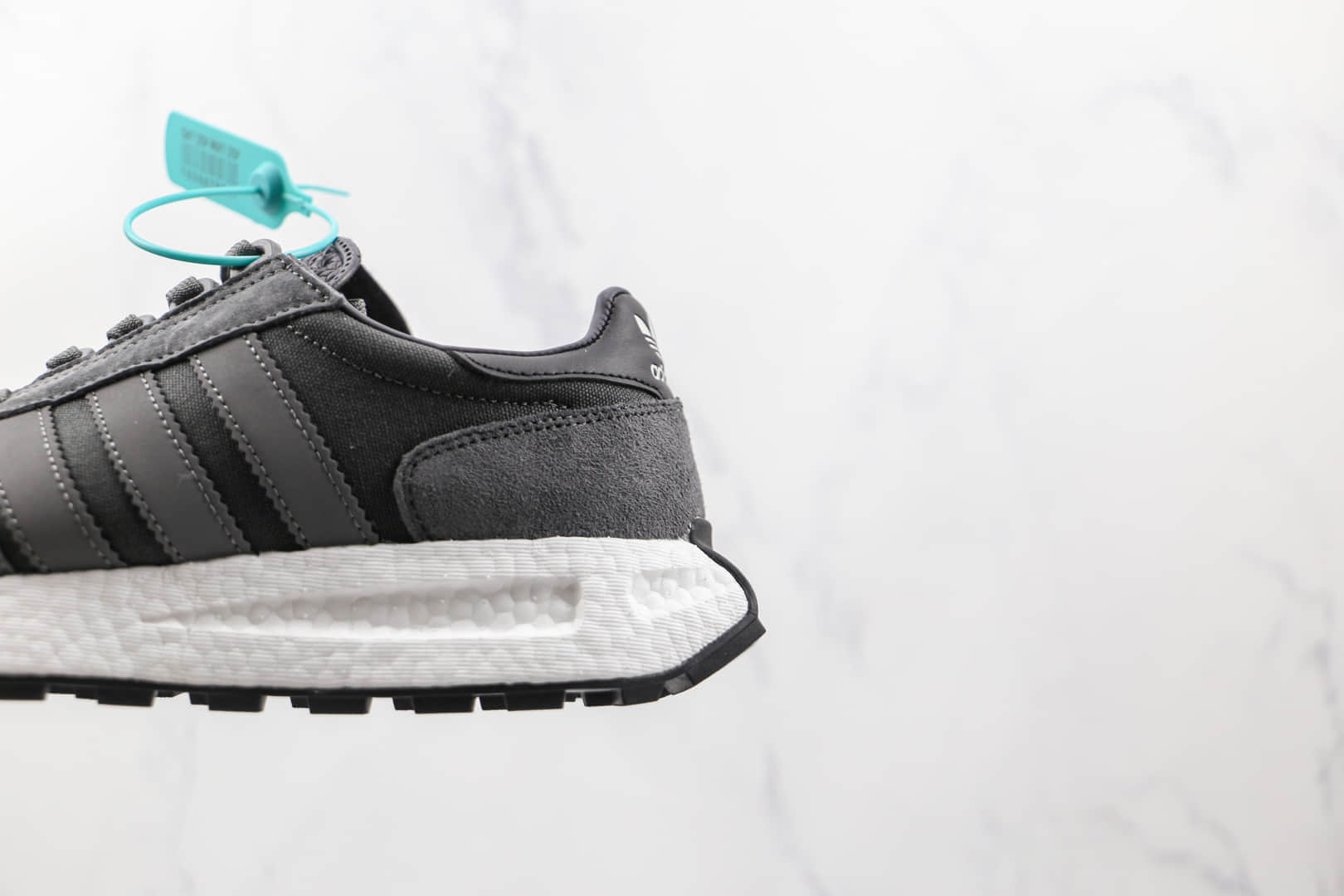 阿迪达斯Adidas RETROPY E5纯原版本黑灰色三叶草厚底爆米花跑鞋原楦头纸板打造 货号：GW2217