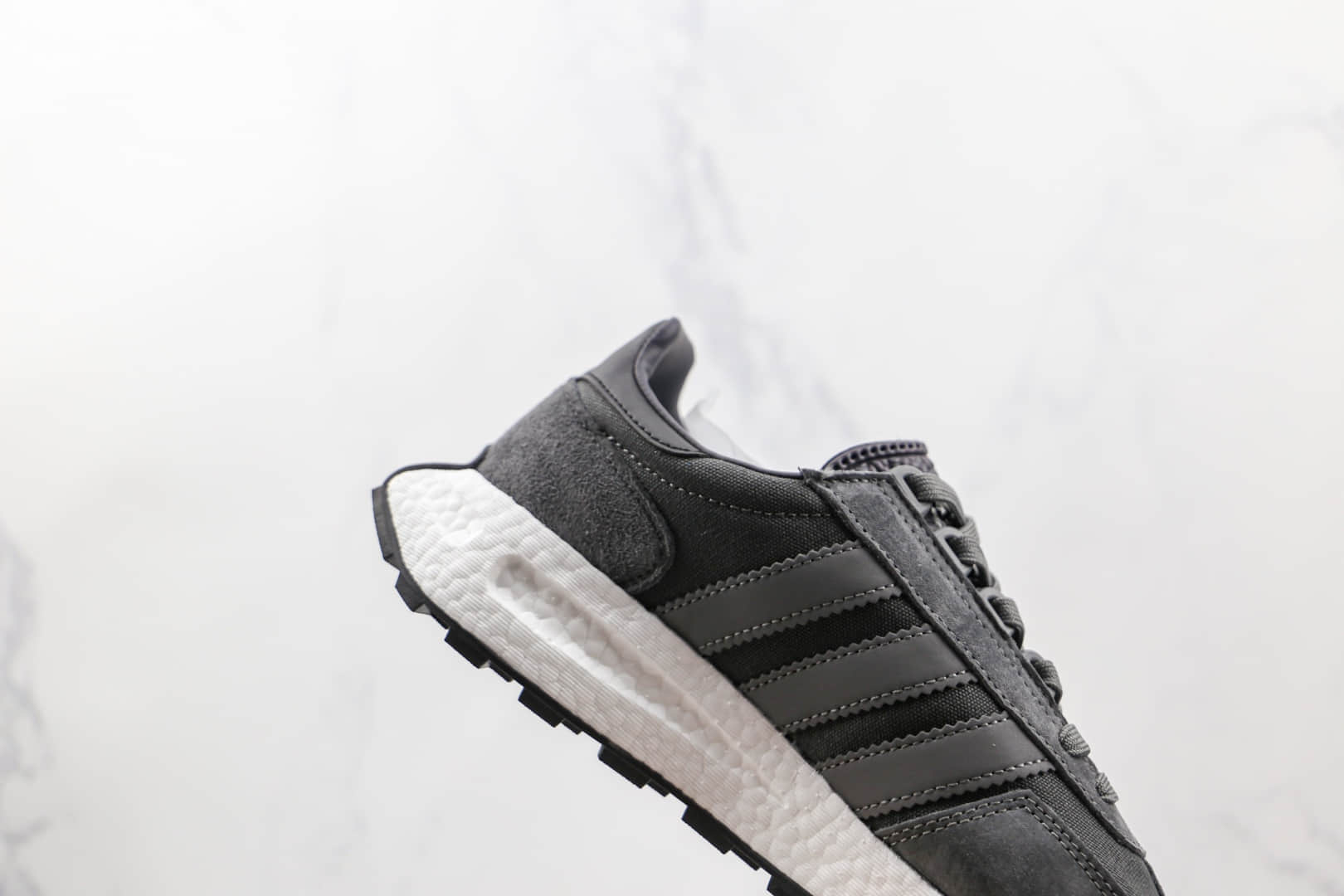 阿迪达斯Adidas RETROPY E5纯原版本黑灰色三叶草厚底爆米花跑鞋原楦头纸板打造 货号：GW2217