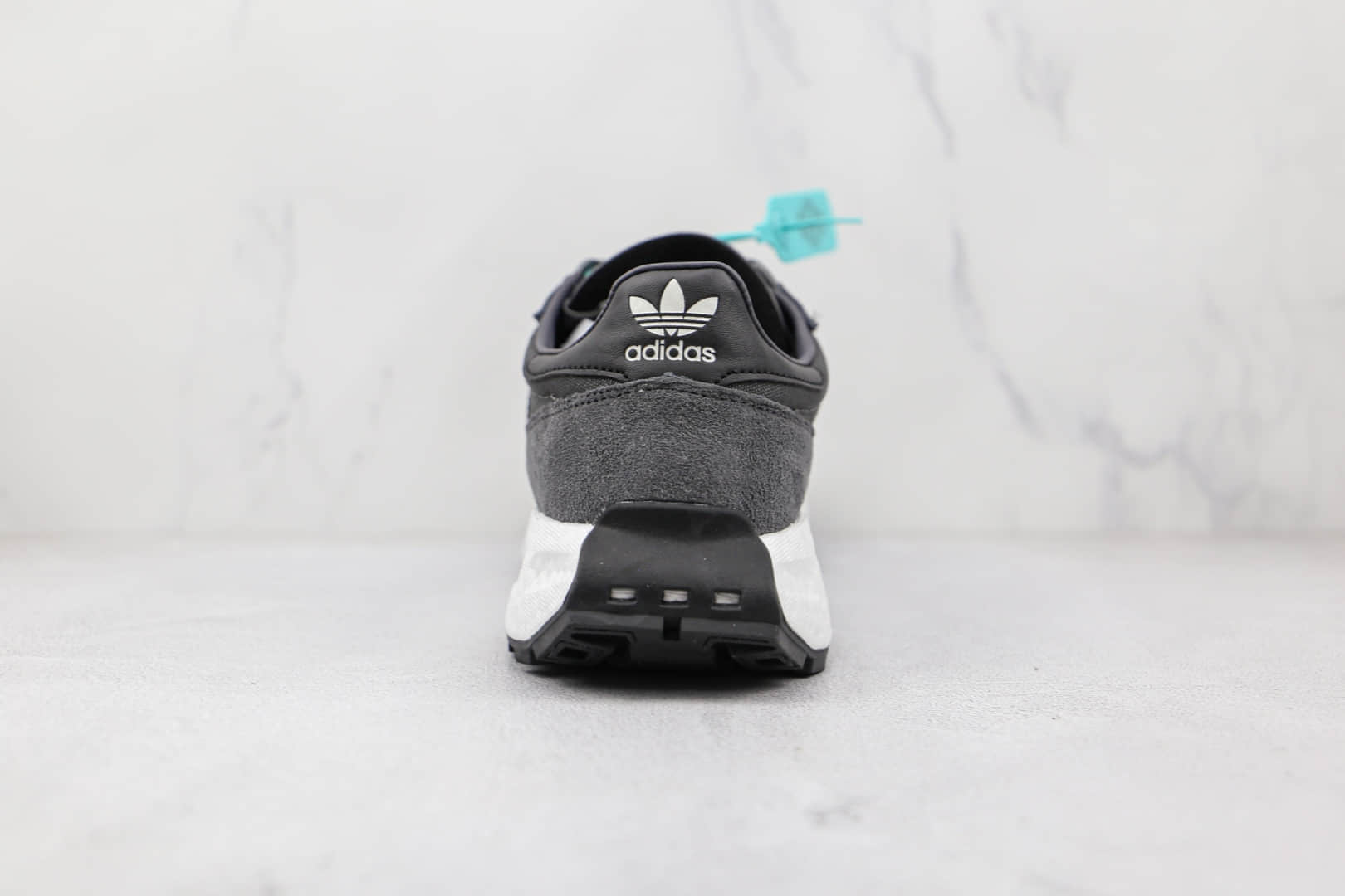 阿迪达斯Adidas RETROPY E5纯原版本黑灰色三叶草厚底爆米花跑鞋原楦头纸板打造 货号：GW2217