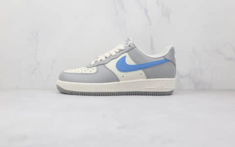 耐克Nike Air Force 1 Low纯原版本低帮空军一号白灰蓝色板鞋内置气垫 货号：DH2296-668